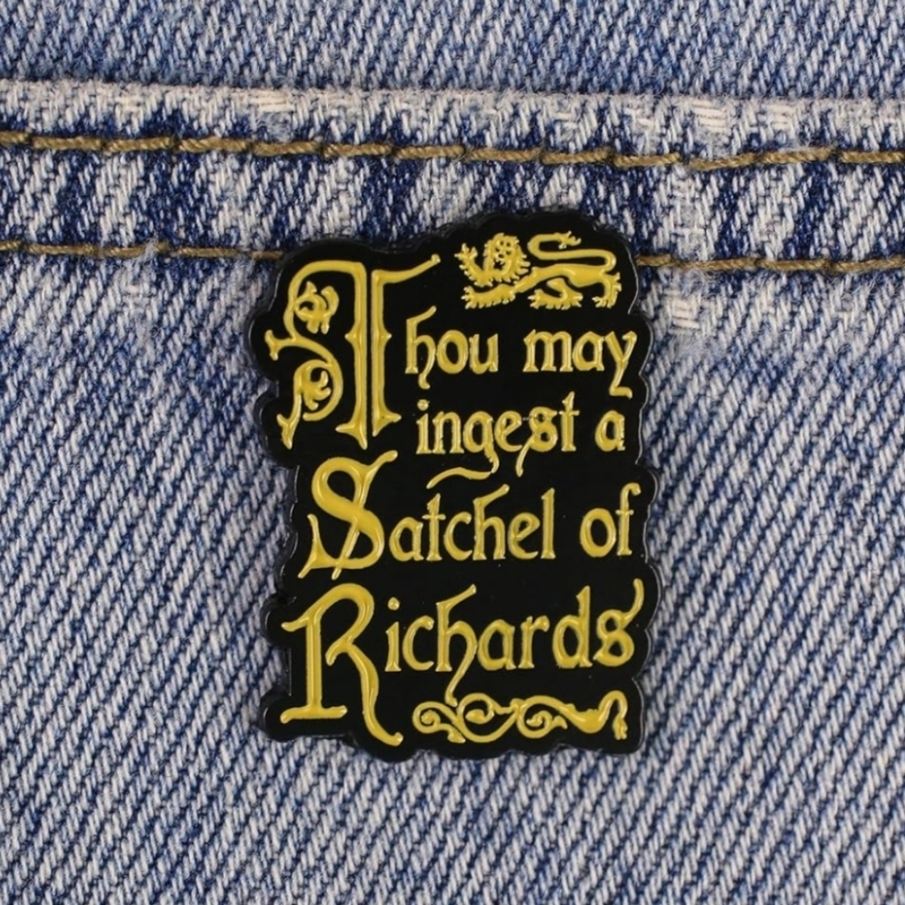 Black and Gold Enamel Pin